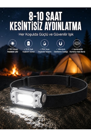 Kafa Lambası Kamp Feneri Balıkçı Feneri Başlıklı Suya Dayanıklı Çok Renkli 16531286