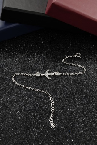 Parmas Design Kırlangıç Temalı 925 Ayar Gümüş Kadın Ayarlanbilir Bileklik - Gümüş