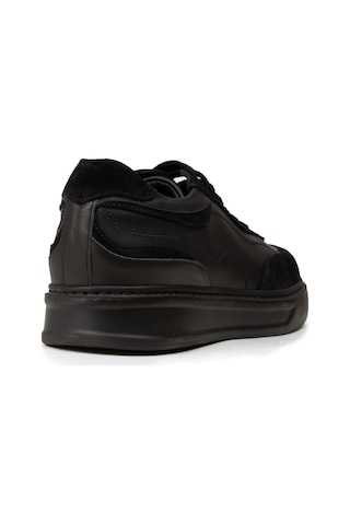 Deery Erkek Siyah Hakiki Deri Sneaker Ayakkabı - 02013msyhe01