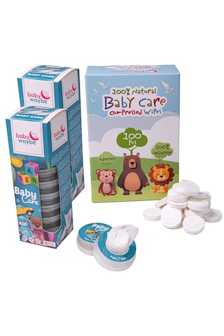 Bebekler İçin Sıkıştırılmış Tablet Mendili 100 Adet Ve Temizlik H