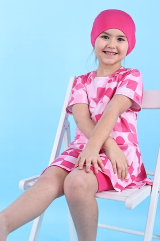 Zuzunga Kalp Desenli Pembe Kız Çocuk Boneli Mayo Takımı