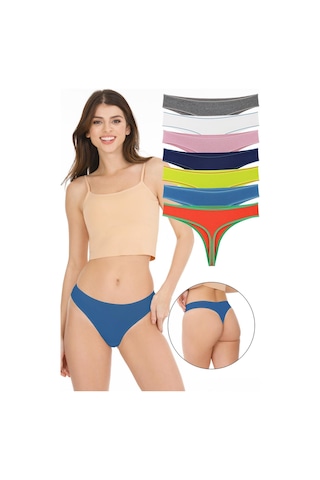 Sensu Kadın Tanga Külot 7'li Paket Set Kts3078 Karışık