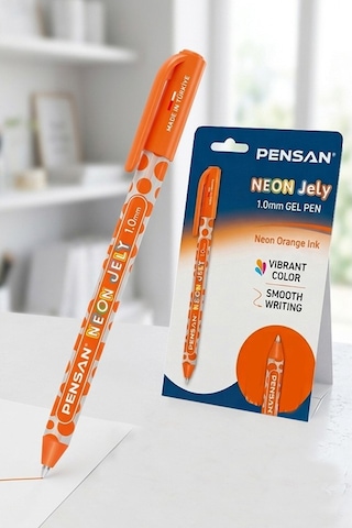 Neon Tükenmez Kalem 5 Renk Pensan Neon Jely Fosforlu Jel Pilot Kalem Siyah Defter Kalemi Yumuşak Yazım Çok Renkli