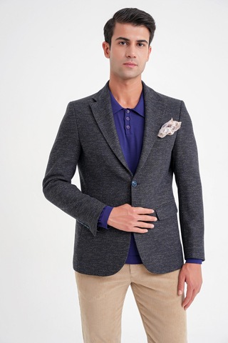 Efor C 718 Ceket Slim Lacivert Lacivert