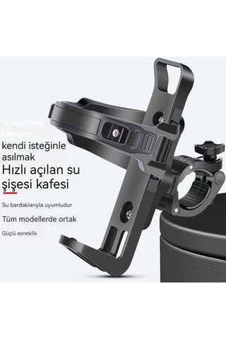 Eternal Luck Basit Hızlı Çıkarma Kayışı İle Sabitlenmiş Yuvarlak Bisiklet Boru Siyah