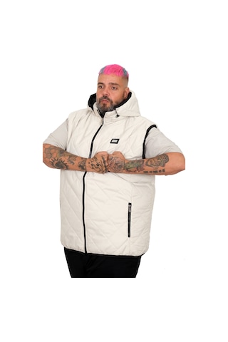 Mode Xl Battal Beden Erkek Kapitone Yelek 25709 Siyah