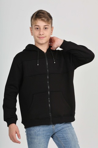 Toontoy Erkek Çocuk Imposıtıve Baskılı Hırka Siyah