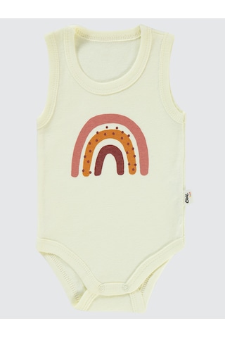 Civil Baby Kız Bebek Çıtçıtlı Badi 1-36 Ay Fildişi Fil Dişi