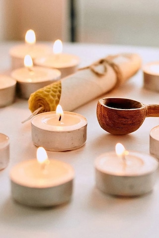 Tealight Mum - Beyaz Küçük Yuvarlak Yer Ve Masa Mumu 20 Adet