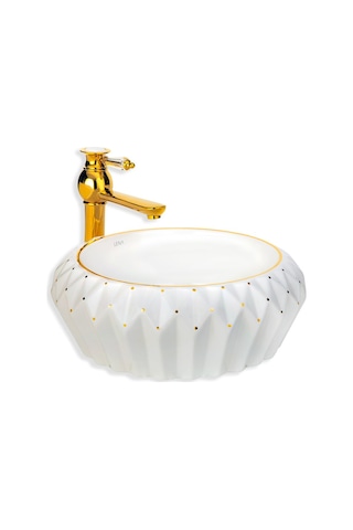 Eva Banyo Lena E-8138 Tezgah Üstü Porselen Lavabo