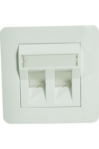 Canovate Faceplate 2 Port 86X86 Fildişi Renkli Açılı 25 Adet