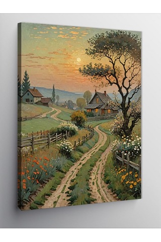 Kanvas Tablo Kır Evine Giden Yol 70cmx100cm
