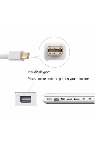 1.8m 4k 60hz Mini Displayport Thunderbolt To Hdmi Kablo