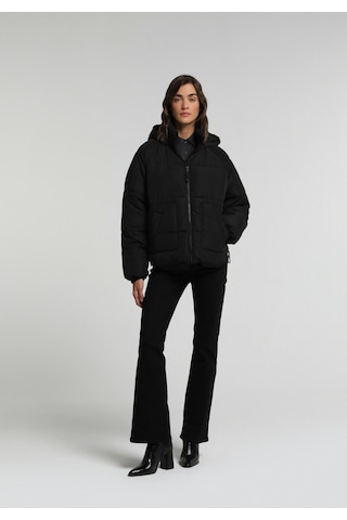 Colin's Colins Regular Fit Kapüşonlu Fermuarlı Astarlı Su Geçirmez Kadın Siyah Mont Cl1081512 Q1.v1 Blk