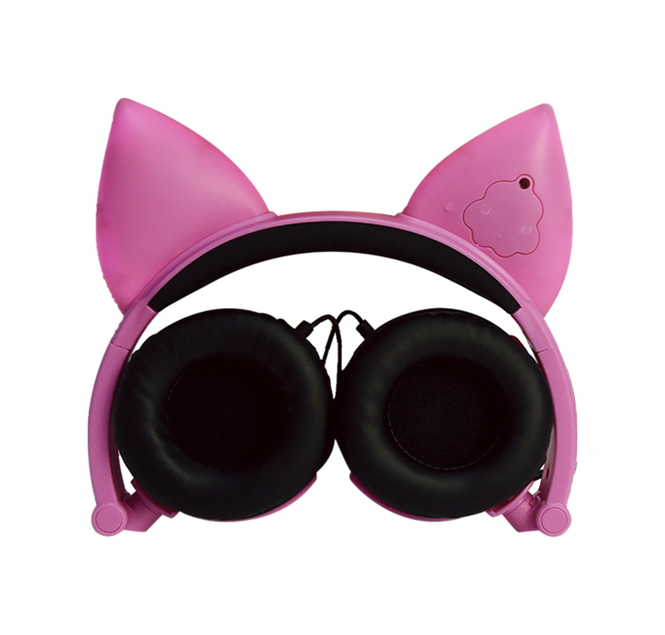 Moveevo Lx-x109 Pembe Tilki Kulaklı Kablolu Kulaklık, Işıklı Fonksiyon, 3.5mm Bağlantı, Ayarlanabilir Ve Katlanabilir, Cep Telefonu, Tablet, Bilgisayar Uyumlu Diğer
