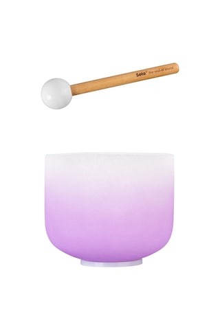 Sela 20cm Kristal Singing Bowl - Crown Chakra - Si 432hz Seccu8b
