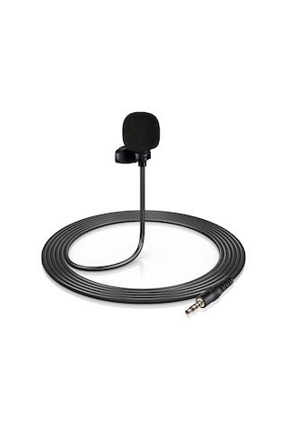 Lemestar "mini Klips Mikrofon: 3 Metre Kablo İle Canlı Yayın Ve Kayıt İçin 3.5mm Jaklı"