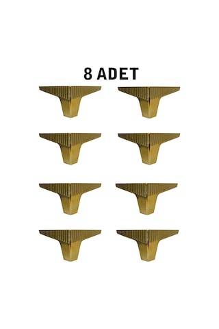 Homdep Kanepe Koltuk Tv Ünitesi Konsol Yükseltme Zenit Model Plastik Ayak 10 Cm Gold Renk 8 Adet Gold