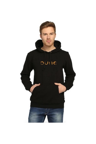 Bant Giyim - Dune Siyah Kapşonlu Erkek Sweatshirt