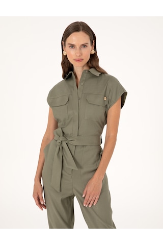 Pierre Cardin Kadın Haki Tulum Dokuma 50301185-vr027 Haki