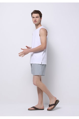 Colin's Colins Slim Fit Çizgili Erkek Yeşil Deniz Şortu Cl1072291 Q1.v1 Kha Haki