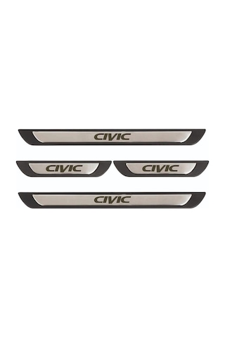 Honda Civic 2006-2011 Modeller Old Krom Kapı Eşiği 4 Parça Paslanmaz Çelik