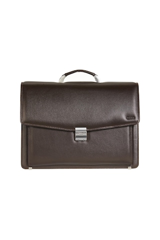 4211 Hakiki Deri Laptop Bölmeli Evrak Çantası Kahverengi-135028 Siyah