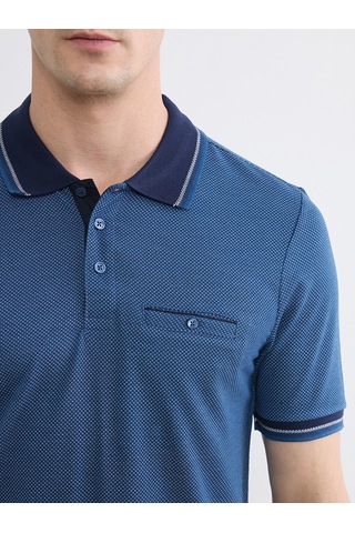 Lcwaıkıkı Classic Lacivert Polo Yaka Kısa Kollu Pile Erkek Tişört