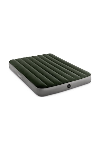 Intex Pille çalışan pompalı Full Dura-Beam Prestige Şişme Yatak-Koyu yeşil- 137 x 25 x 191 CM Yeşil
