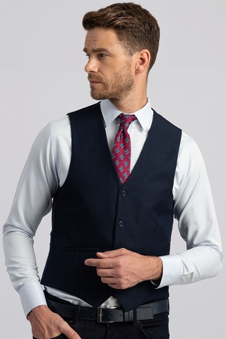 Tudors Slim Fit Dar Kesim Düz Cepli Erkek Yelek-3351