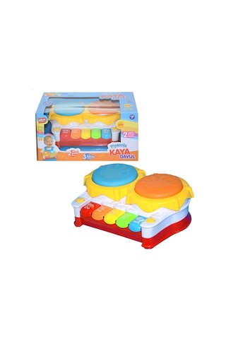 Birlik İkili Kaya Piyanolu Pilli Işıklı Müzikli Davul Seti