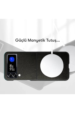 Samsung Galaxy Z Flip 4 Kılıf Hbc-156 Forum Magneticsafe Kapak - Kahverengi