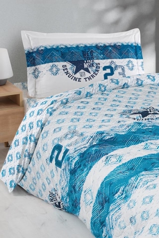 Kapitoneli Ranforce Genç Nevresim Takımı Roberto Turkuaz