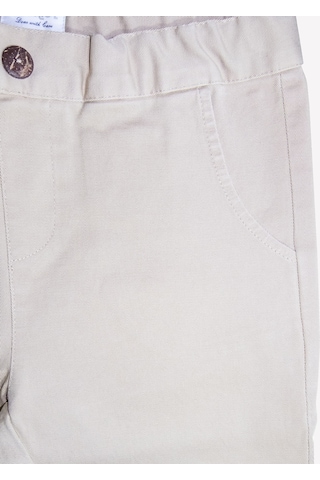 Camel Rengi Kalın Dokuma Organik Erkek Çocuk Kanvas Pantolon 001