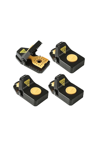 Sones 4 Adet / Kutu Plastik Fare Kapanı Tekrar Kullanılabilir Anında Öldürme Tuzakları Fare Sıçan İçin, Boyut: Küçük