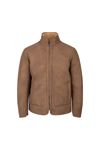 Hatemoğlu Kahverengi Slim Fit Bebe Yaka Mont