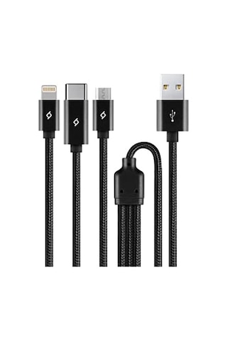 Ttec 2dk39s Alumicable Trio Şarj Kablosu 1mt. Usb-a - Usb-c / Lightning / Micro Usb