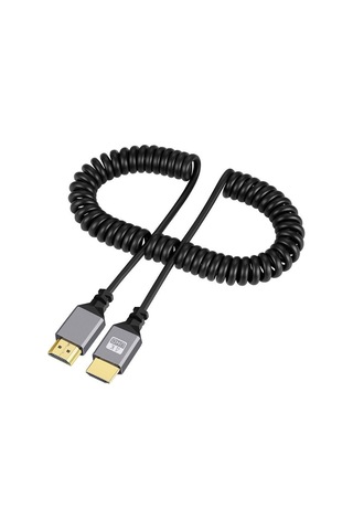 Hdmi Spiral Yaylı Uzayabilen Fullhd 4k 60hz Uhd Kablo 0.5-2 Metr