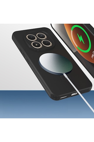 Maks Technology Redmi Note 15 Pro Plus Kılıf M-safe Şarj Özellikli Standlı Mkst Samara Kapak - Pembe