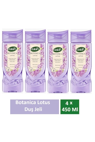 Dalan Duş Jeli Botanica Lotus 450 Ml X 4 Adet Lotus Çiçeği