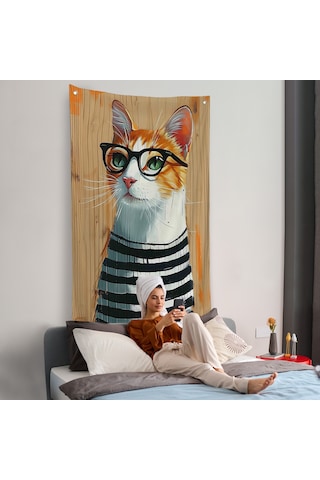 Cool Kedi Duvar Örtüsü-7644