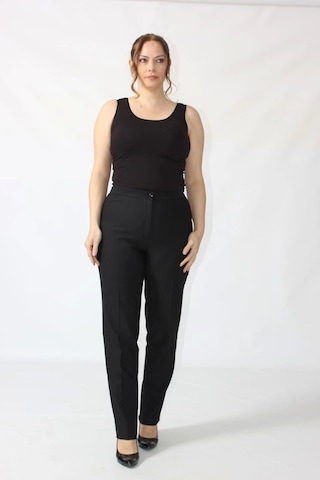 Moda Berray 2555 Gizli Cep Modeline Sahip Büyük Beden Pantolon Siyah Siyah