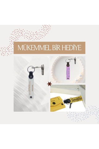 Aşkı Ve Vefayı Simgeler Evlilik Yıldönümüne Ay Yıldız Temalı Anahtarlık, Pudra-yavru Ağzı