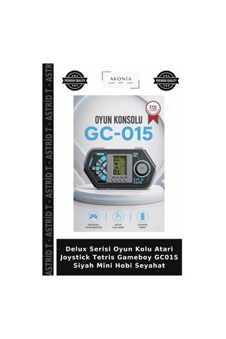 Delux Serisi Oyun Kolu Atari Joystick Tetris Gameboy Gc015 Siyah Mini Hobi Seyahat