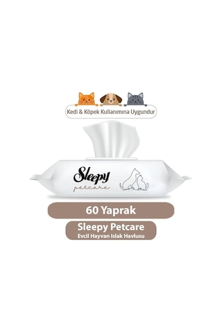 Sleepy Petcare Evcil Hayvan Islak Havlusu 24 x 60'lı 1440 Yaprak