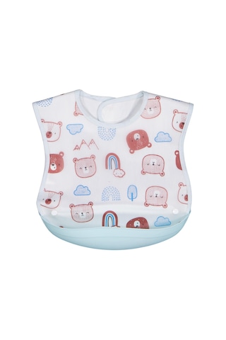 Civil Baby Ayıcık Empirme Mama Önlüğü - Yeşil Standart Mint