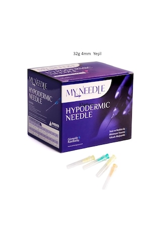 My Needle 34g X 4mm Mezoterapi İğne Ucu-steril Mezoterapi İğnesi 100 Adet