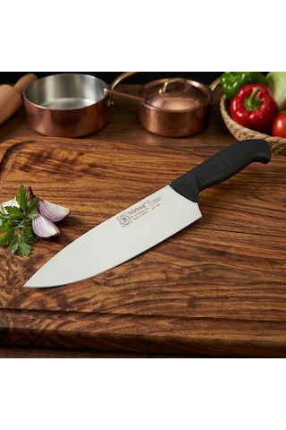 Sürbisa 61180 Şef Aşçı Bıçağı Sürmene Bıçağı Paslanmaz Çelik Profesyonel Et Kesim Doğrama İçin 34 Cm