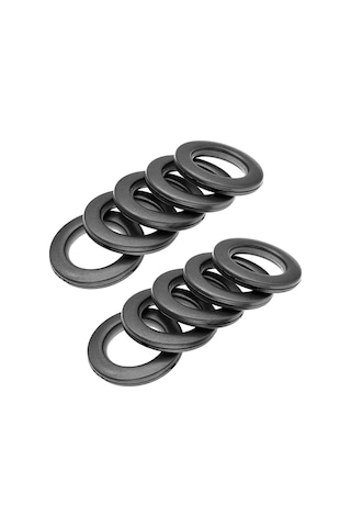 Ranyeek 32 Adet Sessiz Kayma Abs Perde Halka, 40mm İç Çap, Nano Kaplama, Mat Siyah, Dayanıklı Malzeme, Kolaysız Kurulum