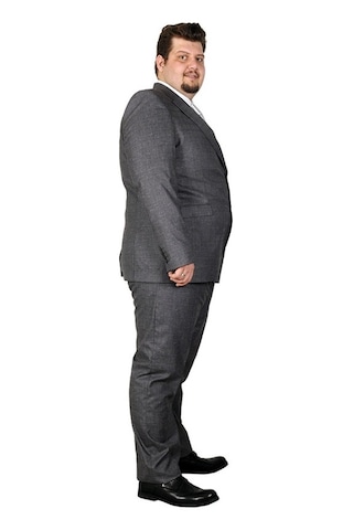 Mode Xl Büyük Beden Takim Elbise Santos 19013 Gri 001